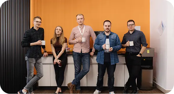 Agency team standing together