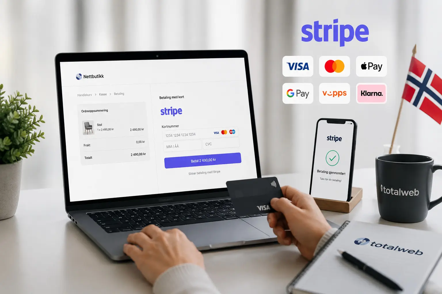 Stripe betaling i Norge for nettbutikker og nettsider